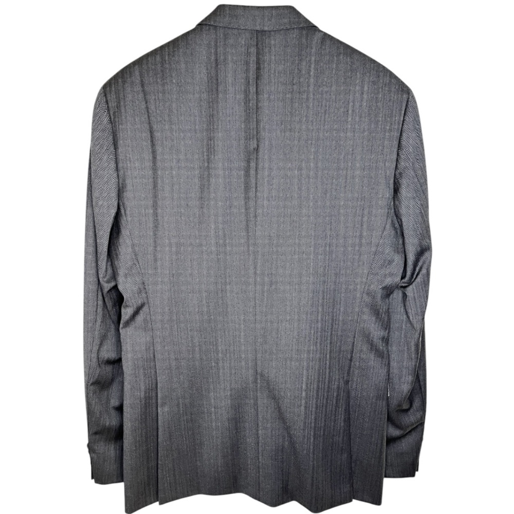 Hugo Boss Mens  Size 40L The Sweet87 Wool Metal Button Herringbone Blazer Jacket - Picture 8 of 16